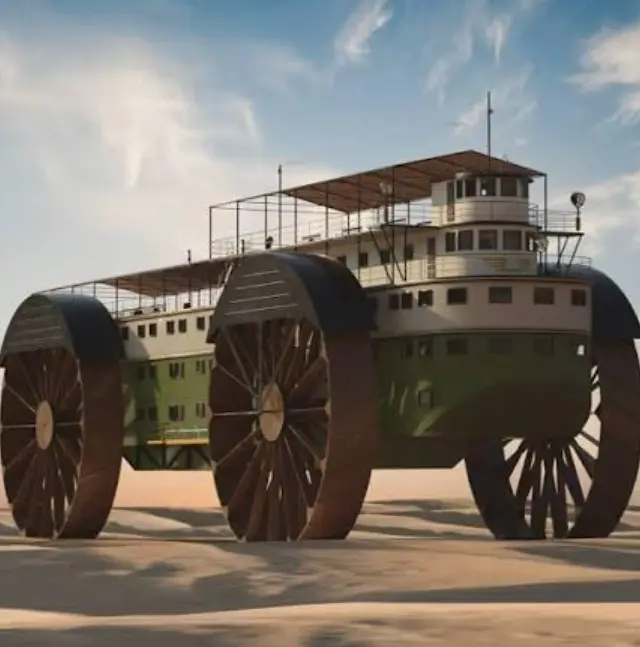 «Пустынный корабль»: в 1930-х в Германии разработали гигантский сухопутный транспорт для Сахары