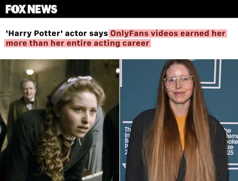 Актриса из «Гарри Поттера» за год на OnlyFans заработала больше, чем за 19 лет в кино